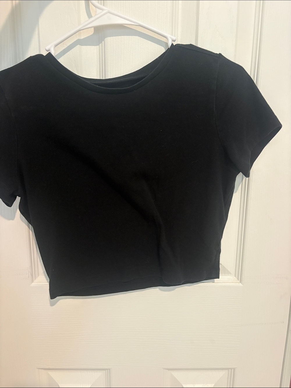 Target Black Short Sleeve Crop Tee